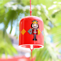 Cute creative Japanese small wind chimes handmade painted door ornaments to pray for the balcony decoration birthday gift porcelain