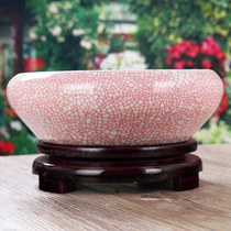Jingdezhen porcelain Classical ice crack glaze fish basin Pen wash daffodil basin Water shallow fish tank ashtray