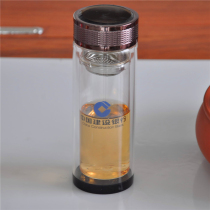 Advertising cup thick bottom crystal factory direct sales free of printing LOGO custom gift promotion Cup double glass