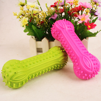 Pet teddy dog dog toy Yi Xiao rubber with spiny I-Bone dog vocal toy molars