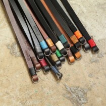 cam-in Italy Implanted Tanning Cow Leather camera braces genuine leather shoulder strap (10mm wide) round hole connector CS243