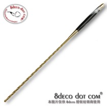 8deco Flue cleaning reaming pipe through needle(1) Titanium plated metal acrylic handle