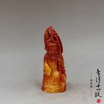Imitation Ancient Fine Sculpture Shoushan Stone Fisherman Old Man Ancient Play Collection Handlebar Pieces of Handicraft Bogu Shelf Furnishing