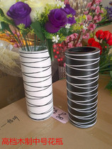 Vase Wooden Vase Dry Flower Simulation Flower Plastic Flower Special Vase Flower Spot High-grade European Vase