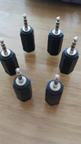 Stereo 2 5MM male to small 3 5MM stereo female audio adapter headset adapter