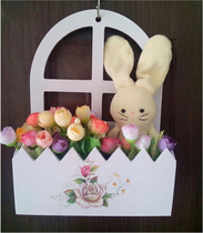 Treasure wood original hand - made doll DIY material bag small sit rabbit American rural rabbit