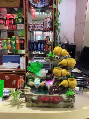 High-end fortune feng shui wheel jade cabbage living room running water fountain shop opening gift opening gift lucky gift decoration