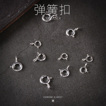 925 silver necklace chain buckle connection buckle spring buckle sterling silver jewelry round ring buckle