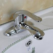 Toilet basin full copper single double hole faucet hot and cold washbasin three hole sink basin low faucet