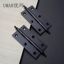 Full copper black 3-inch crown head European style hinge window door imitation ancient furniture cabinet door American antique black hinge hinge