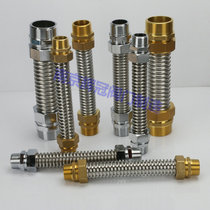 Brass 304 stainless steel air conditioning bellows Fan coil central metal inlet hose 6 points DN20 25