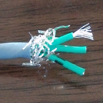 US imported Teflon silver plated wire Signal line audio line 3-core with silver plated shield outer diameter 3 4MM