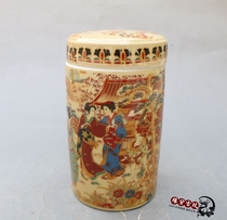 Wholesale antique porcelain antique pastel ladies picture storage cans tea cans home ornaments decoration collection