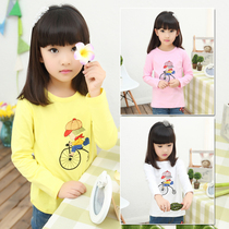 2021 autumn new childrens clothing girl long sleeve T-shirt spring and autumn girl cartoon top Child Base shirt tide