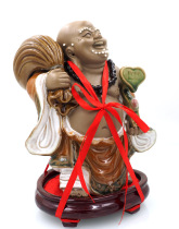 Hong Kong Sansheng Budai Monk Shiwan Art Ceramic Wine Bottle 450ml Authentic Collection Wine Cabinet Hot Sale