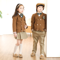 Kindergarten garden clothes Autumn and winter clothes Class clothes Primary school uniforms British College style childrens childrens clothing thickened sweater suit