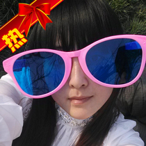 Fan glasses summer attraction hot sale adult color plastic net red Tai Loli big funny wedding props