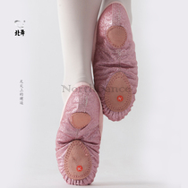 Ballet shoes girls dance shoes childrens stage exercises adult sequins two-soled shoes soft-soled shoes