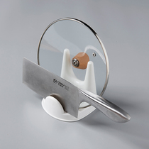 Household kitchen supplies pot cover knife holder three-dimensional pot cover shelf plastic non-punching storage rack