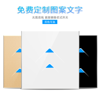 Smart Switch 86 Type Light Touch Two Open Dual Control Smart Home Home Touch Switch Panel Free Text Customize
