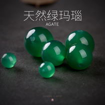 Natural green agate scattered beads handmade diy woven beaded bracelet jewelry hairpin earrings accessories bead material