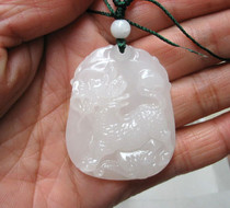 Natural Afghan White Jade delicate mutton unicorn jade pendant evil unicorn pendant