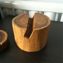 Solid wood wooden business card box handmade personality creative business card box seat shelf mobile phone bracket card seat log customization