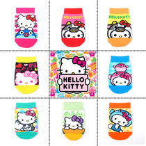 4 pairs of Hello Kitty Spring and Autumn Baby Sockgirls Baby Shocks stockings thin cartoon KT cat collection