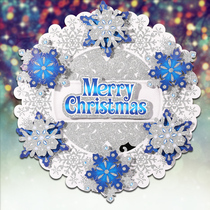Christmas supplies Christmas decoration scene arrangement Garland stickers glass window stickers Christmas wreath Christmas stickers