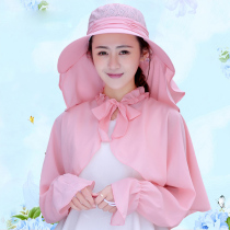 Cap children Summer sunscreen sunscreen Outdoor UV-proof hat cover Neck Protection Neck Hat Biking Bike Sun Hat