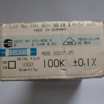Besla leather imported from Germany 1 4W metal film resistor 0 1% precision resistor 100K 1 ‰