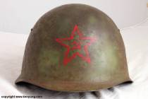 Rare World WAR II SOVIET Red ARMY SSH-39 STEEL HELMET(SPECIFICATION No 2 HEAD CIRCUMFERENCE 57CM)