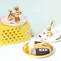 Nordic jewelry plate ins hanging necklace jewelry shelf Creative decoration jewelry rack Key storage plate Earring rack