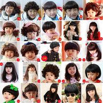Childrens wig 5-10 years old girl headdress styling female baby long hair Girl short curly hair Princess baby wig cap