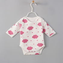 Baby one-piece cotton romper Baby triangle bag fart clothing Cotton long-sleeved climbing suit fitting underwear