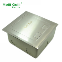 MelliGelli Merano Stainless Steel Flap With Cable Hole 146 Network Low Voltage Ground Socket