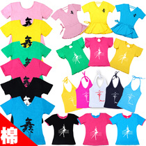 Girls dance costumes male childrens practice uniforms children dance clothes children short sleeve camisole dance tops