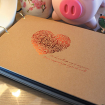 diy photo album wholesale Korean photo studio photo album creative high-end gift gilding heart series Taobao explosion