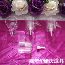 Wedding props plastic crabial Cup duckbill champagne tower Cup Candlestick Cup wedding accessories