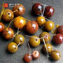 Natural Xuanhua Shanggu Warring States Red Agate loose beads Fine round beads Pair beads Waist beads Buddha beads Tee Star and moon accessories