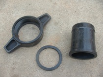 Gasoline engine water pump accessories Nylon 2 inch straight pipe plus nut water pump joint inlet and outlet joint send mat