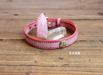 Male and female pet Sakura wax leather collar training collar Kanto Knight handmade collar(need to be customized)