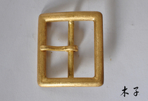 木子手工实心纯铜小贝款裤腰带扣头时尚流行咔叽牛仔石洗复古风格