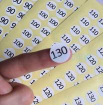 Plus sticky 15MM round clothes size label 90 100 110 120 130 number sticker paper