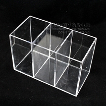 Exclusive custom acrylic transparent three Plaid desktop sundries stationery accessories cosmetics storage box