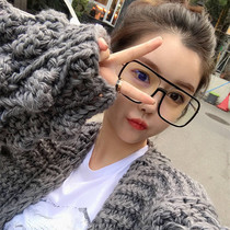 时尚平光眼镜有镜片男女款大脸潮复古BAO WEN大方框装饰眼睛眼镜框架