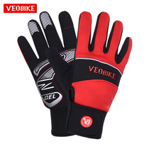 Winter thick fleece riding gloves long finger windproof Waterproof warm full finger bicycle riding gloves