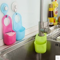 Green faucet sponge storage rack with buckle kitchen sponge storage sink reservoir sashimi storage pocket