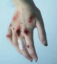 MG Original tattoo Stickers-Simulation red swollen bruised and bruised tattoo stickers to save feelings deceive friends equipment scars