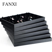 FANXI PU leather without cover jewelry box Necklace ring jewelry storage display plate props